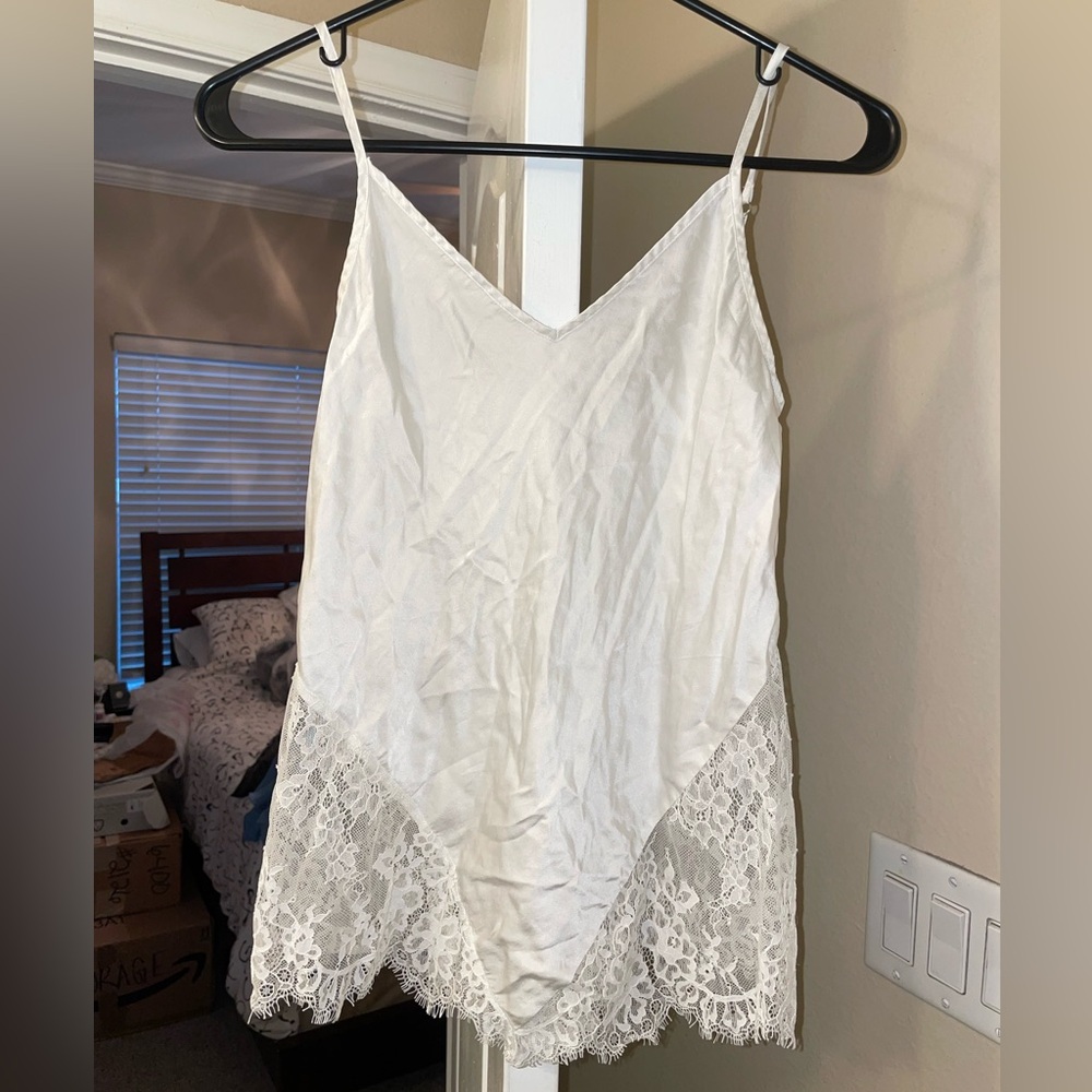 White lace tank top